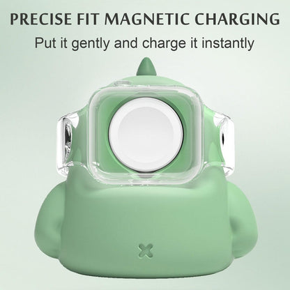 2 PCS H003 Cute Dinosaur Shaped Silicone Charging Stand without Watch For Apple Watch(White) - Charger / Holder by buy2fix | Online Shopping UK | buy2fix