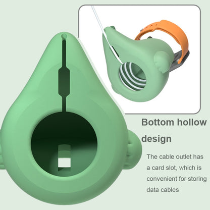 2 PCS H003 Cute Dinosaur Shaped Silicone Charging Stand without Watch For Apple Watch(Grey) - Charger / Holder by buy2fix | Online Shopping UK | buy2fix