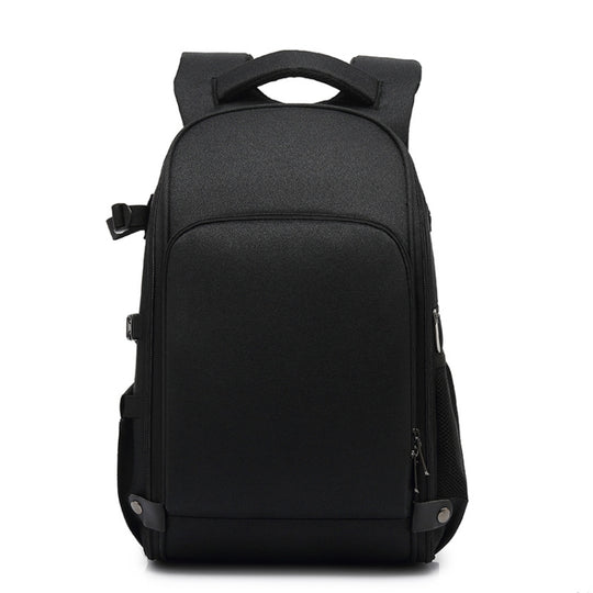 Sac à dos cationique SLR sac à dos de photographie étanche avec trou pour câble d'écouteur (noir)