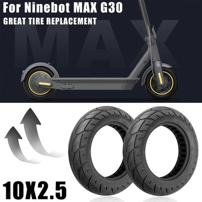 X0375 Electric Scooter 10 inch Explosion-proof Rubber Tire For Ninebot Max G30(Black) - Accessories & Parts by buy2fix | Online Shopping UK | buy2fix