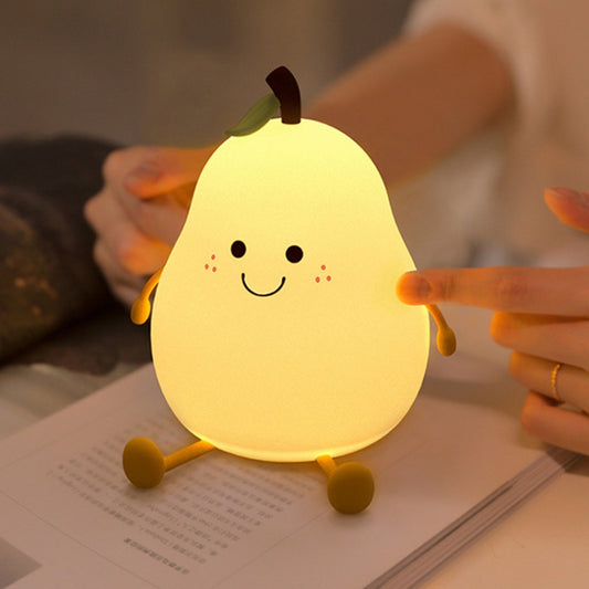 L40 Home Pear Night Light Love Silicone Sleeping Lamp - Night Lights by buy2fix | Online Shopping UK | buy2fix