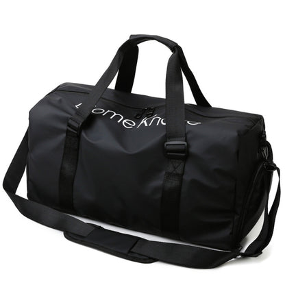 B-316 Large Capacity Glossy Waterproof Fitness Bag Luggage Bag(Black) - Travel Bags by buy2fix | Online Shopping UK | buy2fix