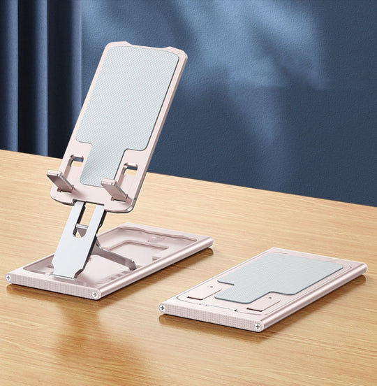 028 Portable Foldable Aluminum Alloy Phone Live Holder(Rose Gold)
