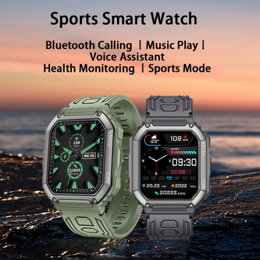 KR06 1.8 Inch Heart Rate Blood Pressure Monitoring Smart Calling Watch(Green) by buy2fix