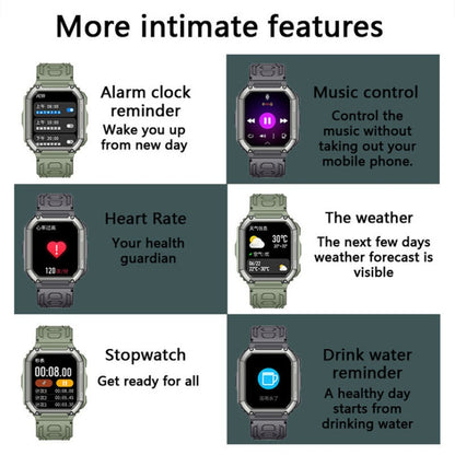 KR06 1.8 Inch Heart Rate Blood Pressure Monitoring Smart Calling Watch(Green) by buy2fix