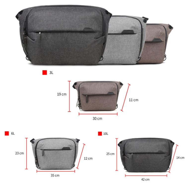 Portable Waterproof Photography SLR Camera Messenger Bag, Color: 3L Dark Gray - Strap Satchel by buy2fix | Online Shopping UK | buy2fix