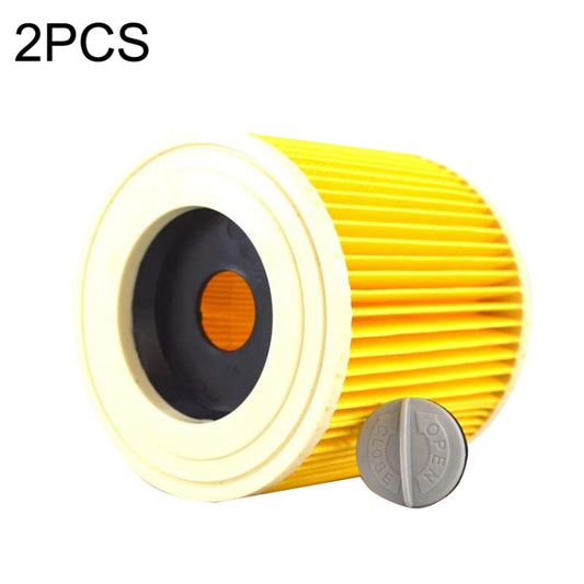 2PCS HEPA Filter For Karcher A2004 / A2204 Vacuum Cleaner Accessories(Yellow) - For Karcher Accessories by buy2fix | Online Shopping UK | buy2fix