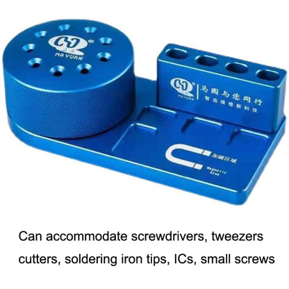MaYuan Screwdriver Storage Rack Rotary Base Metal Screwdriver Storage Box(Blue) by buy2fix