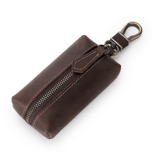 QY-9029  Car Universal Retro Crazy Horse Leather Key Case(Dark Coffee) - Car Key Cases by buy2fix | Online Shopping UK | buy2fix