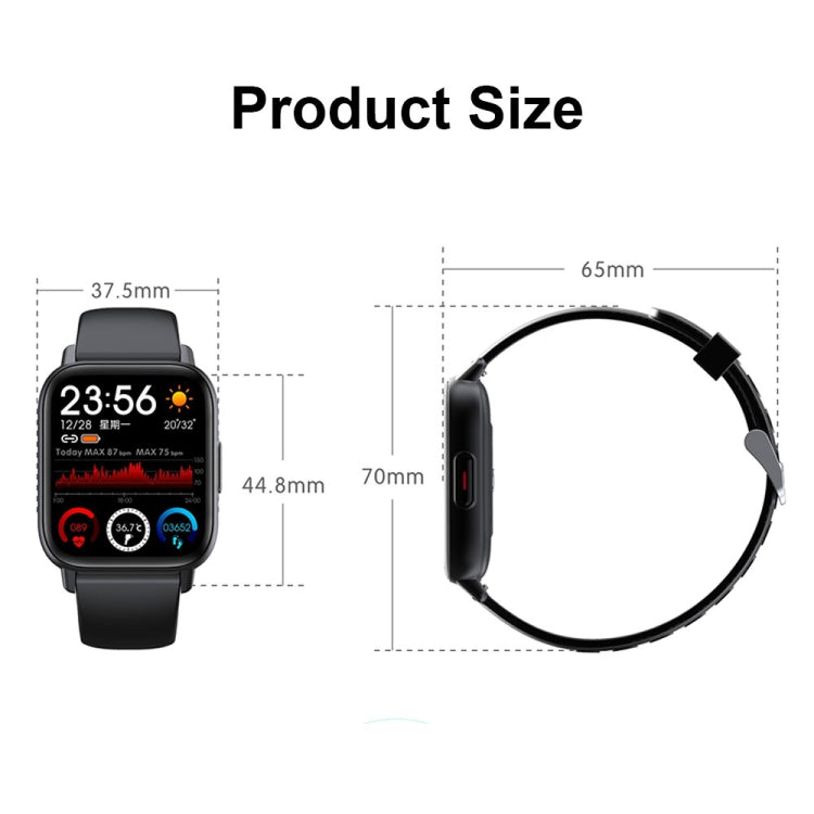 QS16Pro 1.69-Inch Health Monitoring Waterproof Smart Watch, Supports Body Temperature Detection, Color: Green by buy2fix