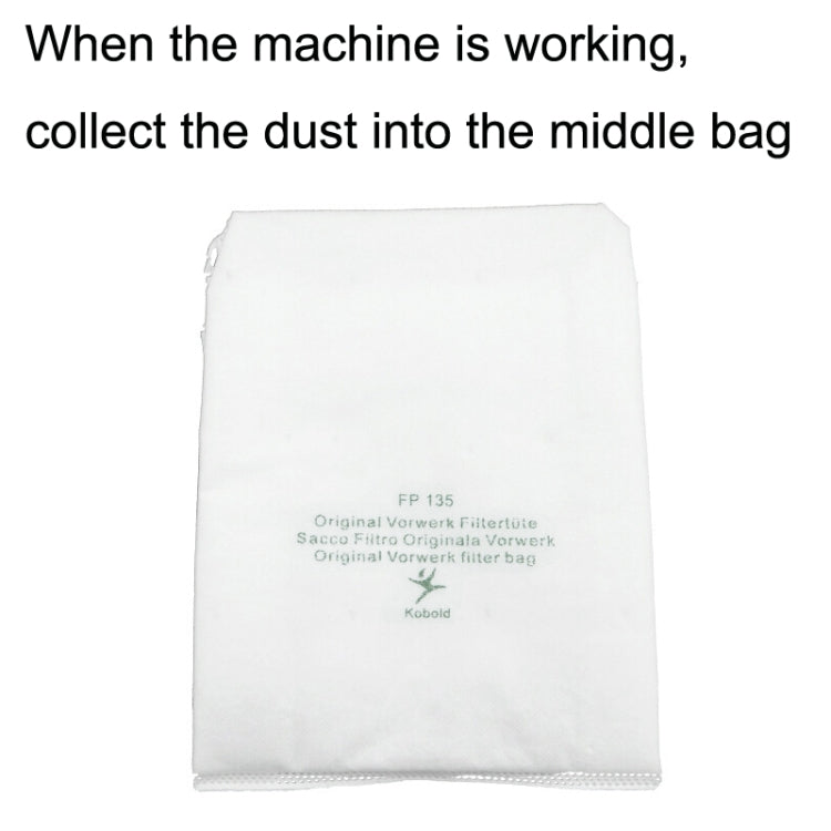 5PCS Dust Bag For Vorwerk VK135 / VK136 Vacuum Cleaner Accessories by buy2fix