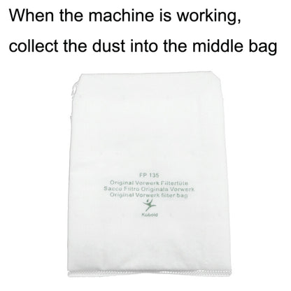 5PCS Dust Bag For Vorwerk VK135 / VK136 Vacuum Cleaner Accessories by buy2fix