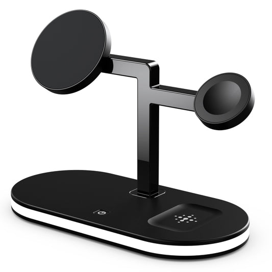 UD23 15W 3 In 1 Aluminum Alloy Wireless Charger, For Smartphone&iWatch&AirPods(Black) - Wireless Charger by buy2fix | Online Shopping UK | buy2fix