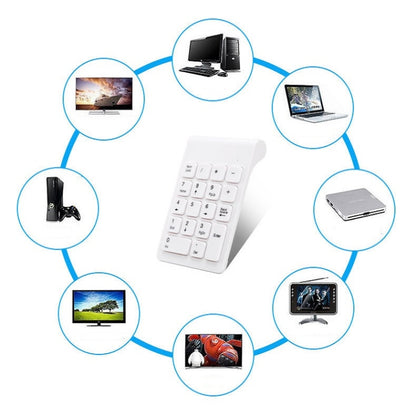 Mini 2.4G Wireless Numeric Keypad(White) by buy2fix