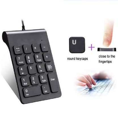Laptop Wired Digital Mini USB Keyboard(Black) by buy2fix