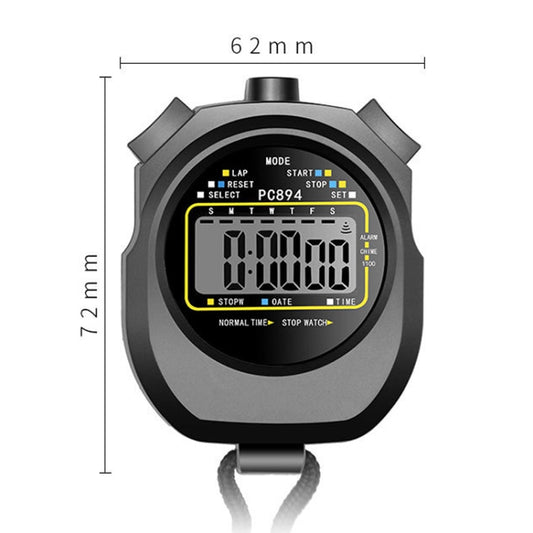 PC894 Electronic Stopwatch Timer Sports Fitness Training Referee Stopwatch - Pedometer by buy2fix | Online Shopping UK | buy2fix