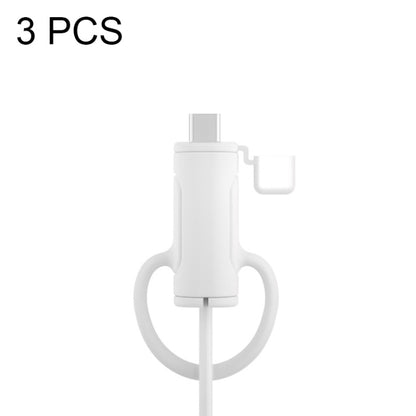 3 PCS Soft Washable Data Cable Silicone Case For Apple, Spec: Type-C (White) by buy2fix