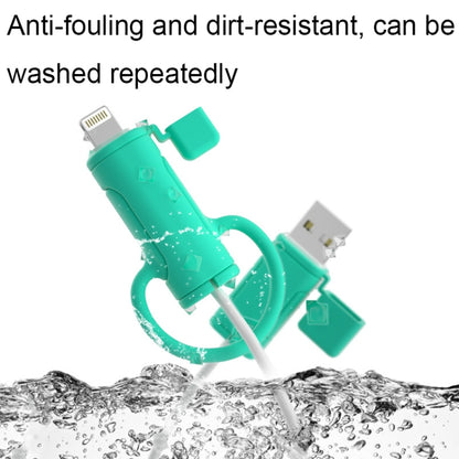 3 PCS Soft Washable Data Cable Silicone Case For Apple, Spec: Type-C (White) by buy2fix