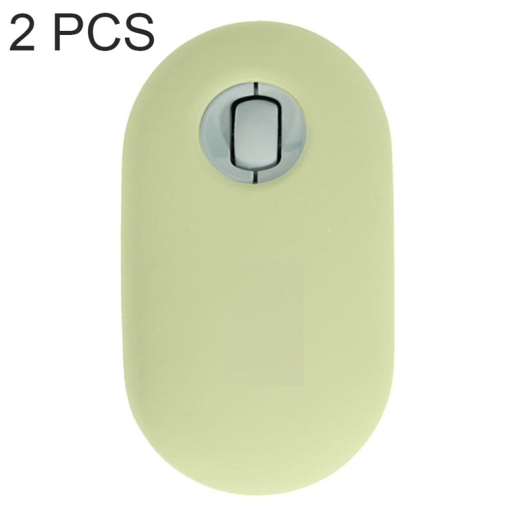 2 PCS Silicone Dustproof Wireless Mouse Protective Case For Logitech Pebble(Matcha Green) by buy2fix