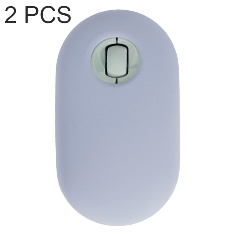 2 PCS Silicone Dustproof Wireless Mouse Protective Case For Logitech Pebble(Gray Blue) by buy2fix