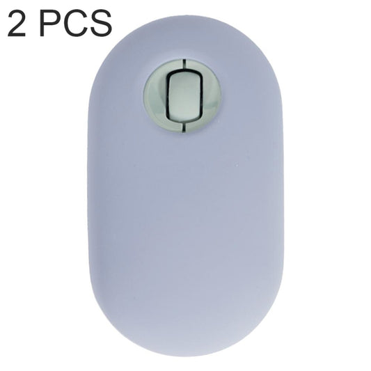 2 PCS Silicone Dustproof Wireless Mouse Protective Case For Logitech Pebble(Gray Blue) by buy2fix