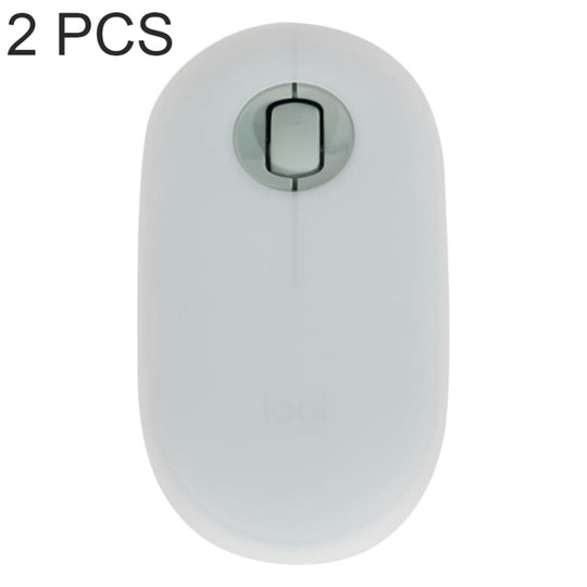 Étui de protection en Silicone pour souris sans fil, 2 pièces, anti-poussière, pour Logitech Pebble (Transparent)