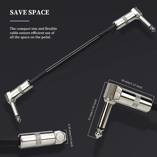 Single Block Audio Instrument Electric Guitar Effect Line, Cable Length: 30cm(Square Head Silver) - Instrument Audio Cables by buy2fix | Online Shopping UK | buy2fix