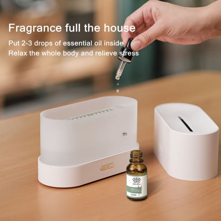 7 Color Flame Aromatherapy Machine Home Office Desk Air Humidifier(White) - Air Purifiers & Accessories by buy2fix | Online Shopping UK | buy2fix