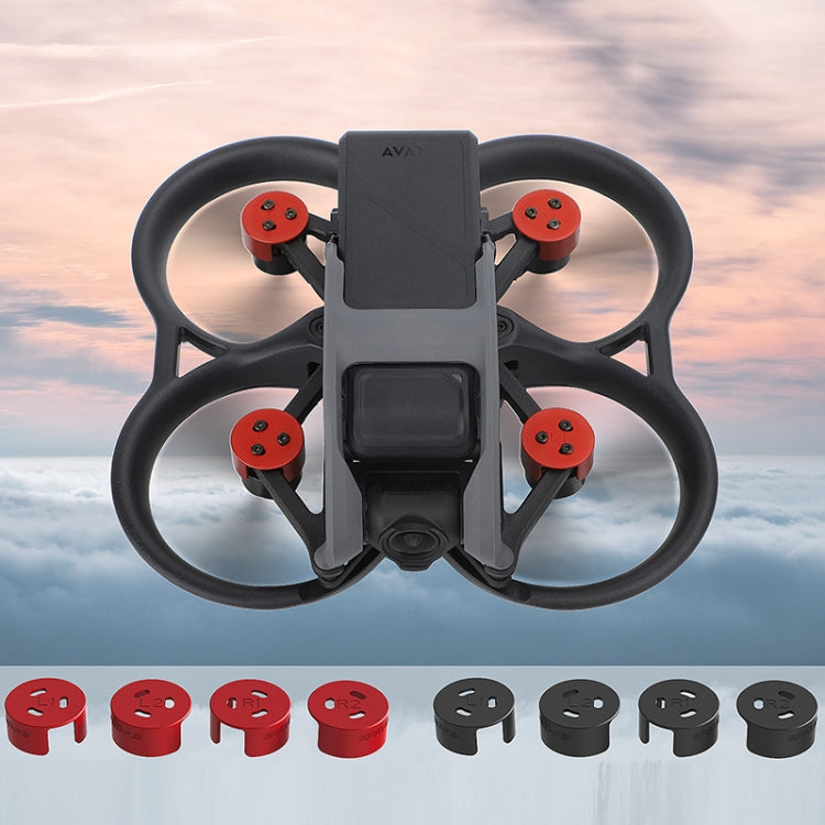 4 PCS / Set Sunnylife AT-MD475 Dust-proof Waterproof Aluminum Alloy Motor Cover For DJI Avata(Black) by buy2fix