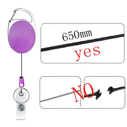 68cm Retractable Pull Badge Reel Zinc Alloy ID Lanyard Name Tag Card Badge Holder(Black) - Name Card Holder by buy2fix | Online Shopping UK | buy2fix