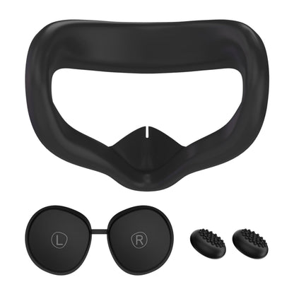 VR Silicone Eye Mask+Lens Protective Cover+Joystick Hat, For Meta Quest 2(Black) - VR Accessories by buy2fix | Online Shopping UK | buy2fix