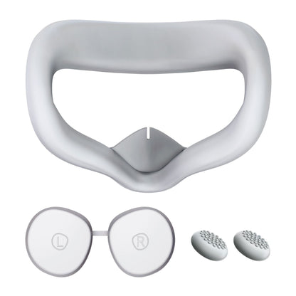VR Silicone Eye Mask+Lens Protective Cover+Joystick Hat, For Meta Quest 2(Gray) - VR Accessories by buy2fix | Online Shopping UK | buy2fix