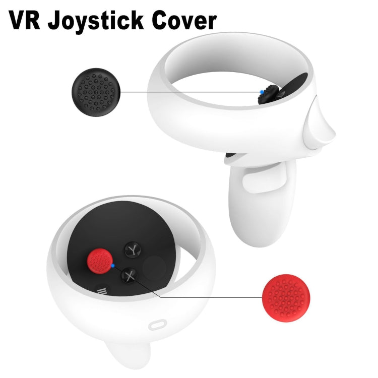 VR Silicone Eye Mask+Lens Protective Cover+Joystick Hat, For Meta Quest 2(Gray) - VR Accessories by buy2fix | Online Shopping UK | buy2fix