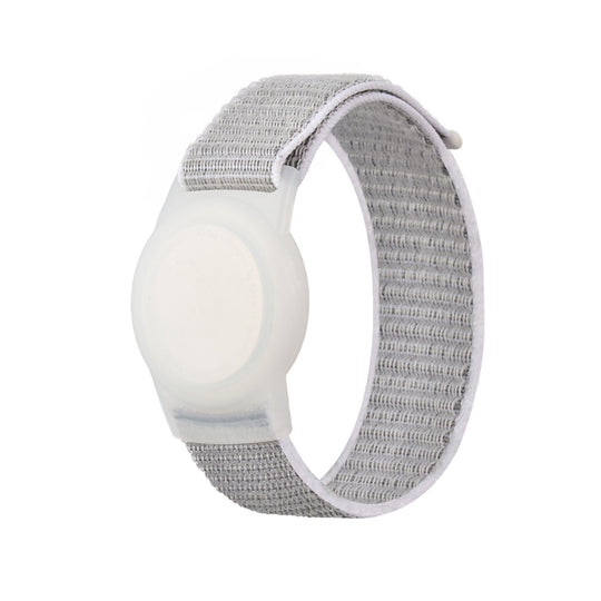 220mm Child Adult Nylon Strap Wristband Protective Case For AirTag 2nd Gen / AirTag 1st Gen  (Sea Shell Color)