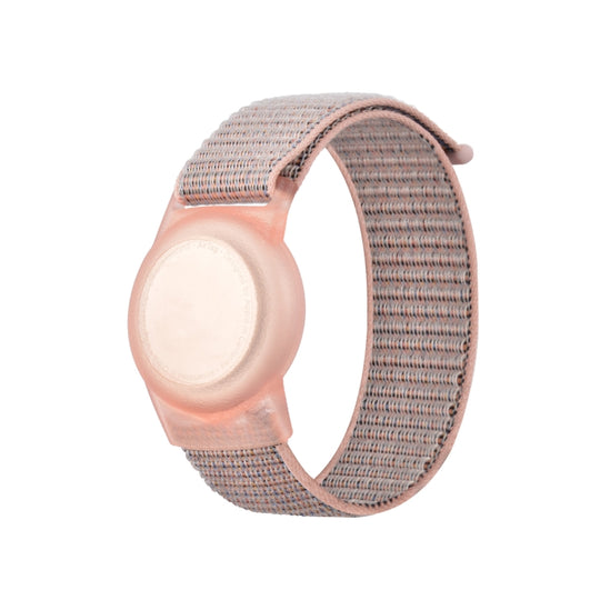 170mm Child Adult Nylon Strap Wristband Protective Case For AirTag 2nd Gen / AirTag 1st Gen  (Pink)
