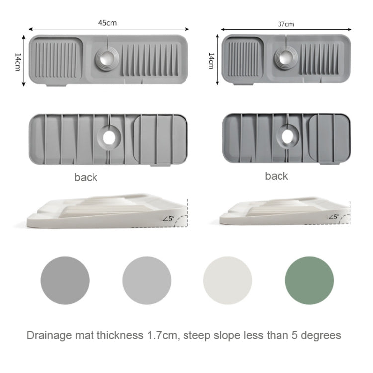 Faucet Silicone Draining Mat Anti-splash Kitchen Sink Non-slip Soap Mat, Size: Extra Large(Deep Gray) - Shelf by buy2fix | Online Shopping UK | buy2fix