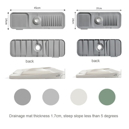 Faucet Silicone Draining Mat Anti-splash Kitchen Sink Non-slip Soap Mat, Size: Extra Large(Deep Gray) - Shelf by buy2fix | Online Shopping UK | buy2fix