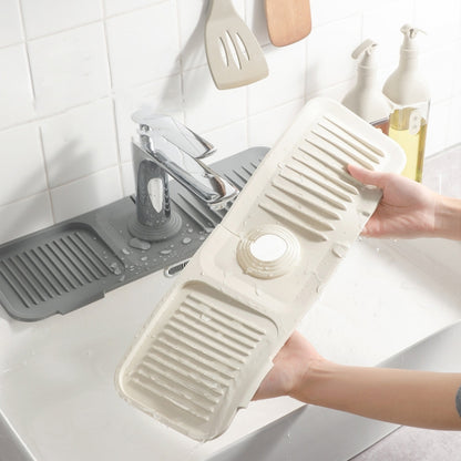 Faucet Silicone Draining Mat Anti-splash Kitchen Sink Non-slip Soap Mat, Size: Extra Large(Deep Gray) - Shelf by buy2fix | Online Shopping UK | buy2fix