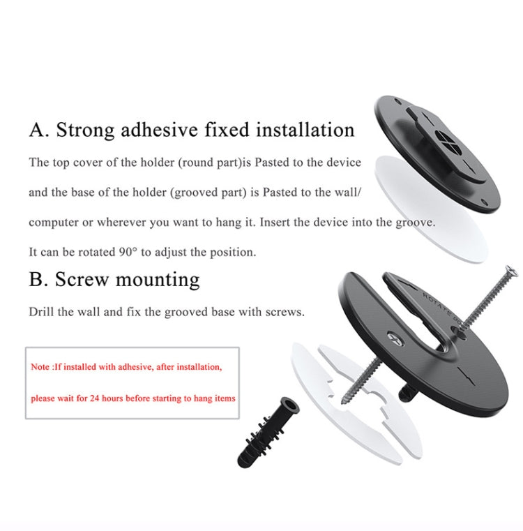 Tablet Router TV Box Wall Mount Bracket Holder(White) - Shower & Wall Mounts by buy2fix | Online Shopping UK | buy2fix