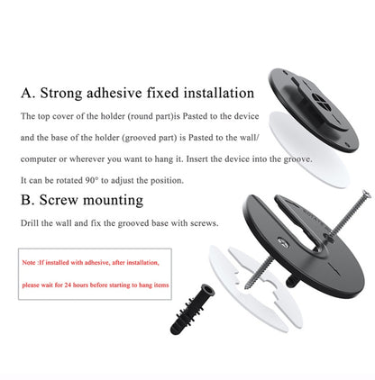 Tablet Router TV Box Wall Mount Bracket Holder(White) - Shower & Wall Mounts by buy2fix | Online Shopping UK | buy2fix