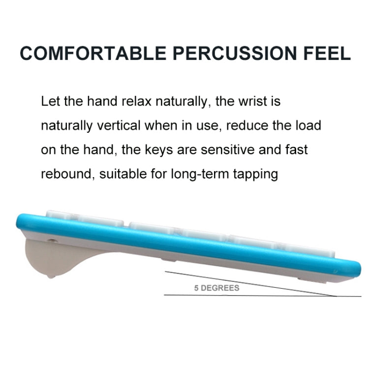 MLD-568 Office Gaming Mute Wireless Mouse Keyboard Set(White) by buy2fix