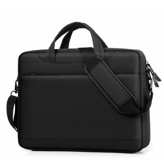 Airbag Thickened Laptop Portable Messenger Bag, Size: 14.1 inches(Black) by buy2fix
