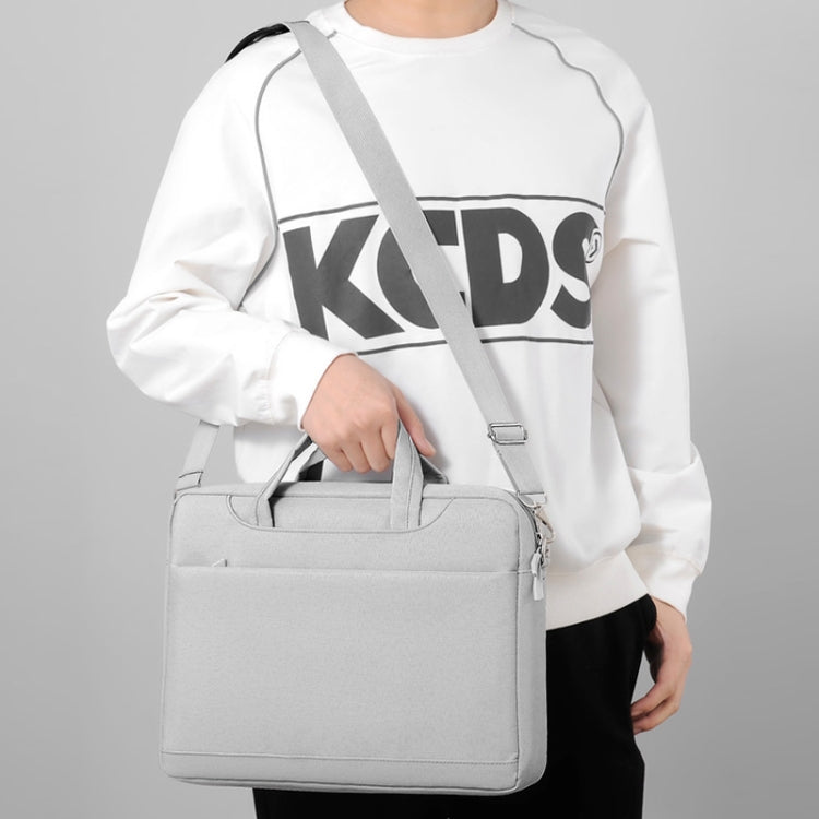 Airbag Thickened Laptop Portable Messenger Bag, Size: 14.1 inches(Black) by buy2fix