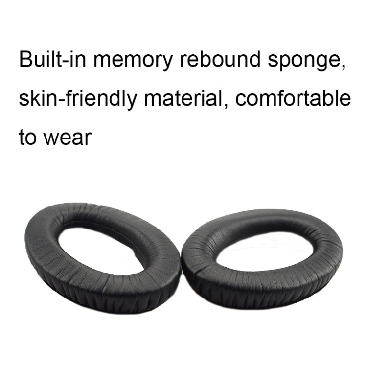 2 PCS Headset Earmuffs Sponge Case For Sennheiser PXC450/PXC350/PC350, Spec: Wrinkled Leather - Earmuff & Pad by buy2fix | Online Shopping UK | buy2fix
