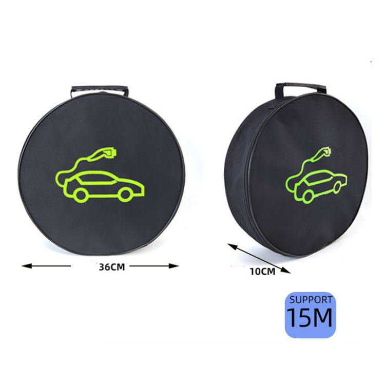 Car Charging Cable Storage Bag Carry Bag For Electric Vehicle Charger Plugs,Spec: Round Without Logo by buy2fix