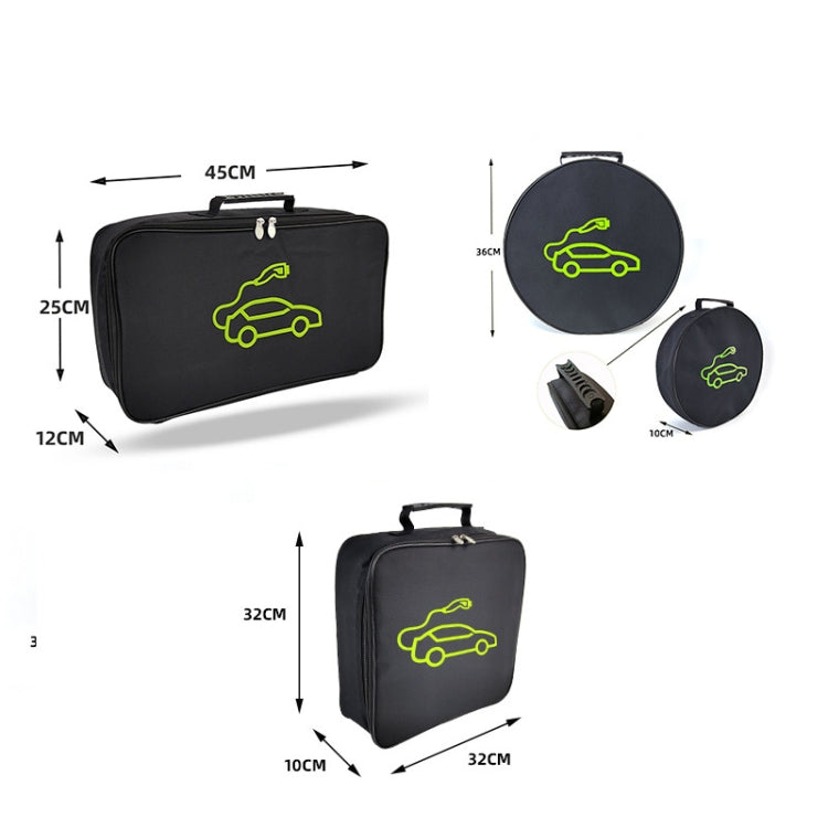 Car Charging Cable Storage Bag Carry Bag For Electric Vehicle Charger Plugs,Spec: Square Without Logo by buy2fix