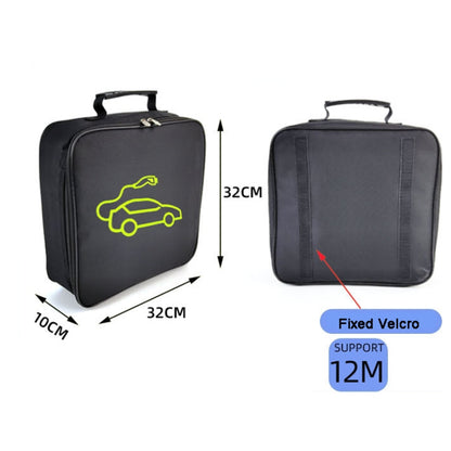 Car Charging Cable Storage Bag Carry Bag For Electric Vehicle Charger Plugs,Spec: Square With Logo by buy2fix