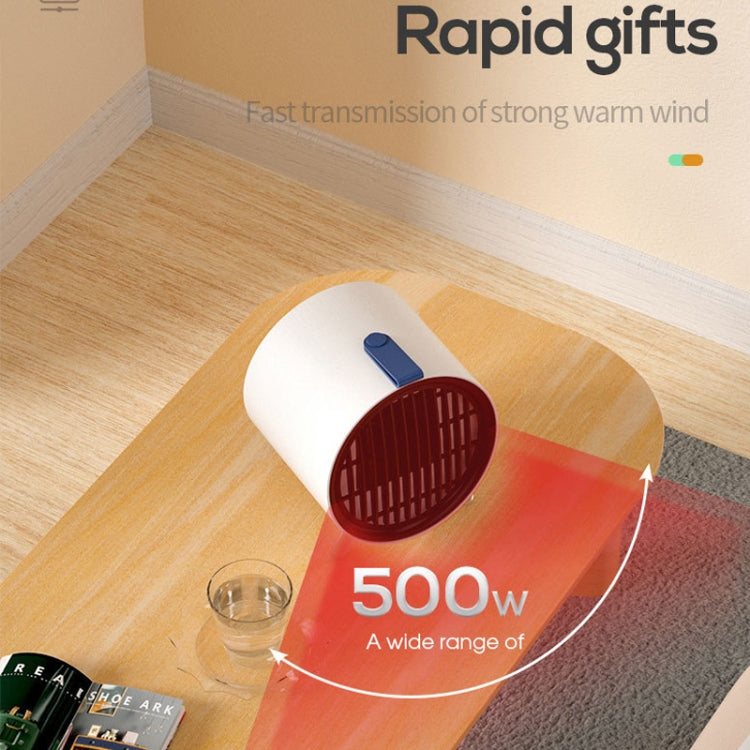 XY-610 Home Office Desk Mini Low Noise Heater Warm Air Machine, Plug Type: UK Plug(White) by buy2fix