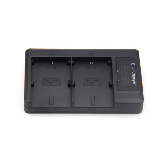 LP-E6 SLR Camera Vertical Dual Battery Charger - Battery USB Charger by buy2fix | Online Shopping UK | buy2fix