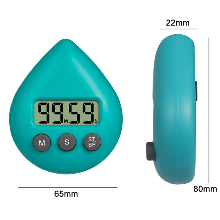 Water Drop Electronic Timer Student Learning Reminder(Green) - Digital Countdown by buy2fix | Online Shopping UK | buy2fix